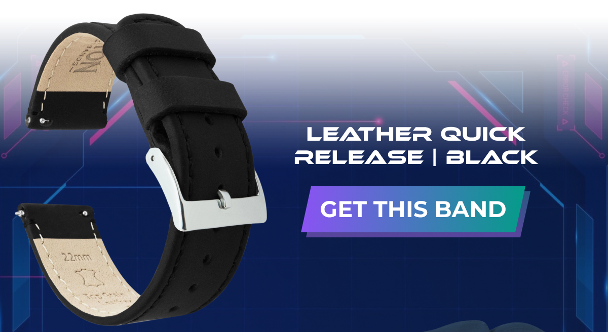 leather quick release | black